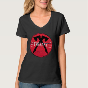 Axe Throwing Therapy Graphic T-Shirt