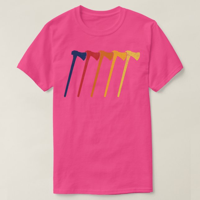 Axe throwing throwing axe axes retro T-Shirt (Design Front)