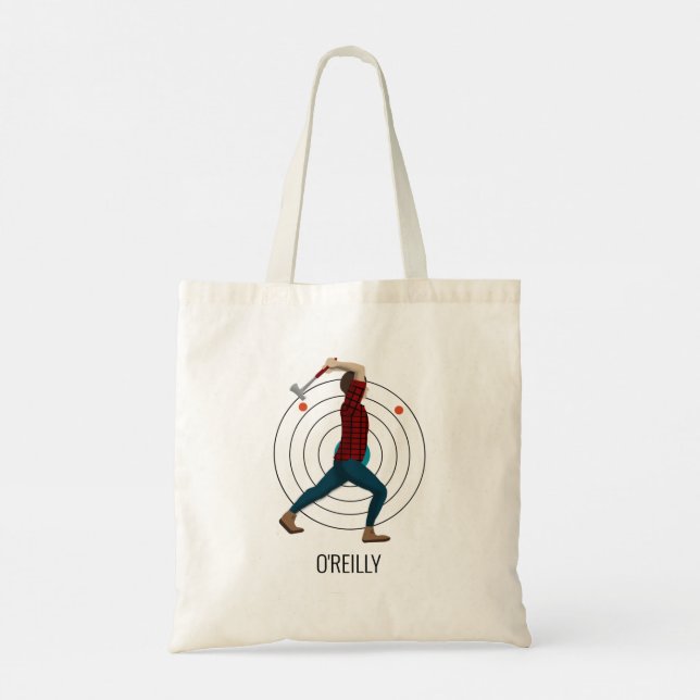 Axe Throwing Tote Bag (Back)