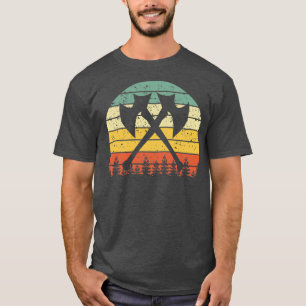 Axe Throwing Vintage Distressed Retro Hatchet Gift T-Shirt