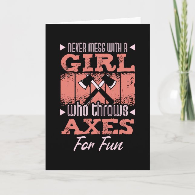 Axe Throwing Women Card (Front)