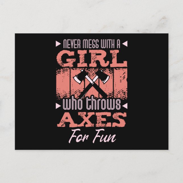 Axe Throwing Women Postcard (Front)