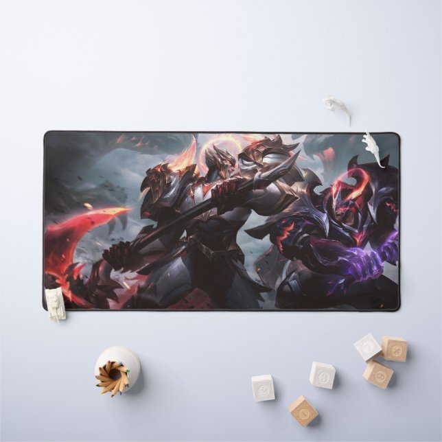 Axe Wielder Gaming Desk Mat | Weapon Master Design (Kids Table)