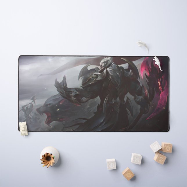 Axe Wielder Gaming Desk Mat | Weapon Master Design (Kids Table)