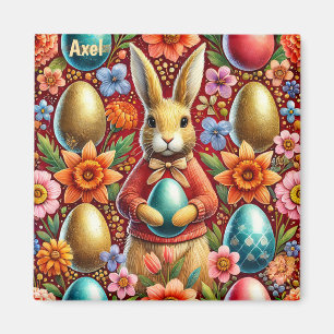 AXEL~ Easter Bunny and Eggs ~  Magnet