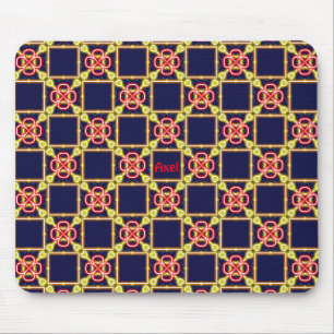 AXEL ~ Fluoro Abstract Pattern ~ Personalised Mouse Mat