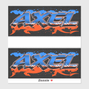 Axel Vorname Name Graffiti Aufkleber Sticker