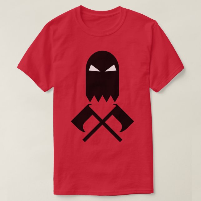 Axeman Graphic Black v T-Shirt (Design Front)