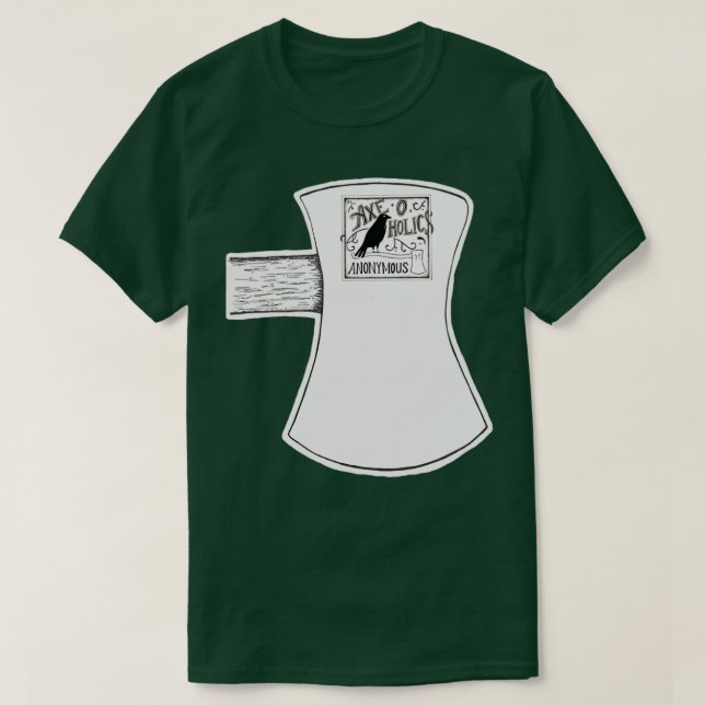 AxeOHolics Anonymous Axe Head Black Raven Classic  T-Shirt (Design Front)