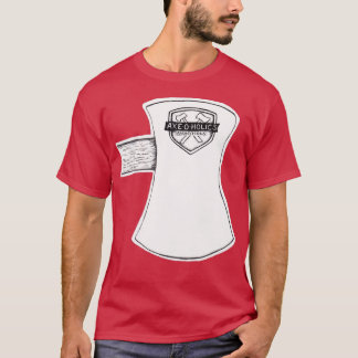 AxeOHolics Anonymous Shield Stamp Axe Head T-Shirt
