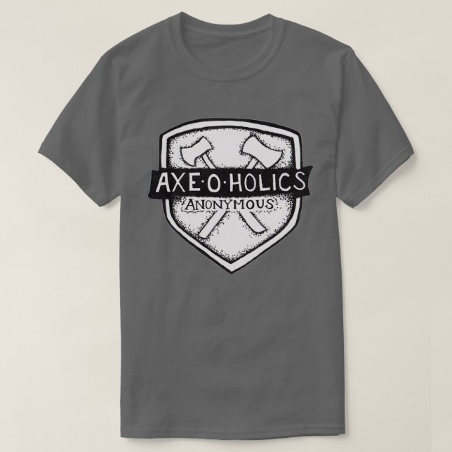AxeOHolics Anonymous Shield Stamp T-Shirt (Design Front)