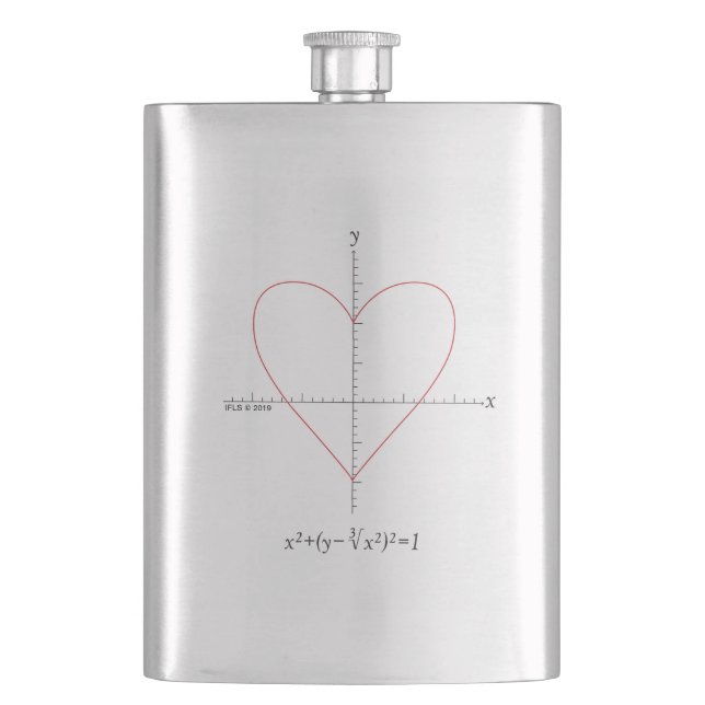 Axes Heart Hip Flask (Front)