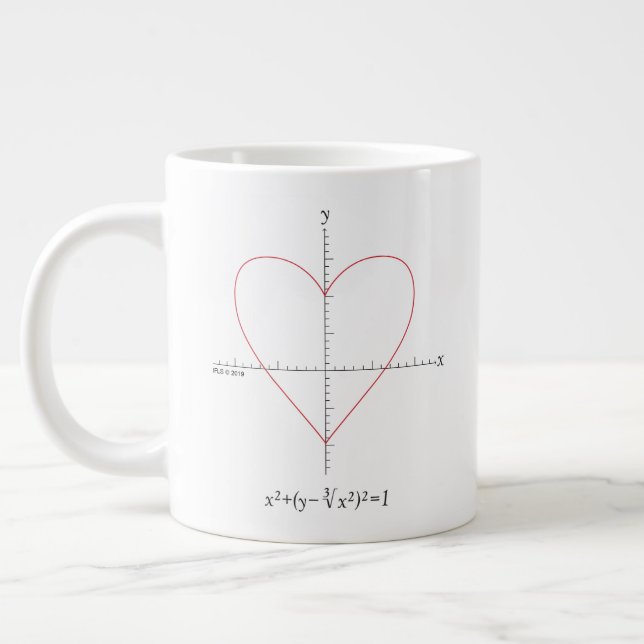 Axes Heart Large Coffee Mug (Left)