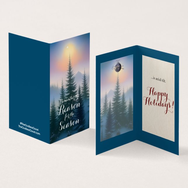 Axial Tilt - Atheist Christmas Cards - 25pk Small  (Inside and Outside)