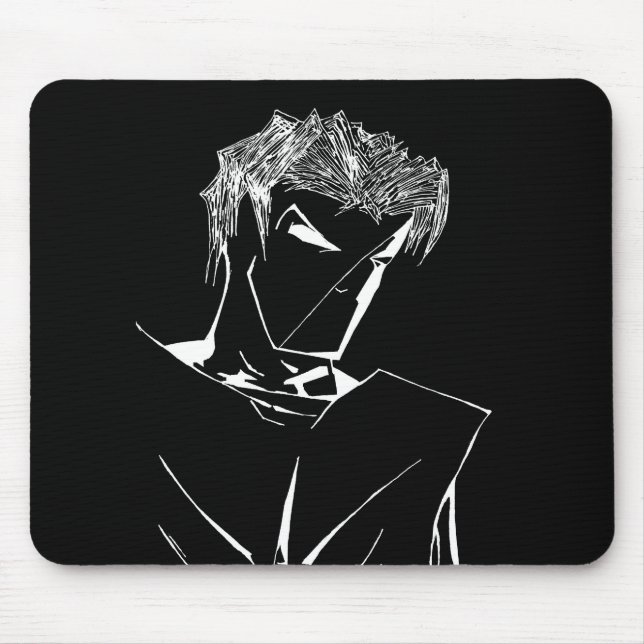 Axiom-man Reverse Black and White Mouse Pad (Front)