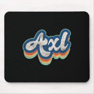 Axl First Name Boy Vintage Style 70s 80s Personali Mouse Mat