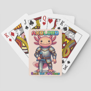 Axolord - Small but Ferocious Pixel Axolotl Knight Playing Cards