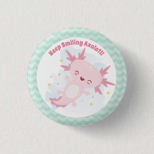 Axolotl 3 Cm Round Badge (Front)