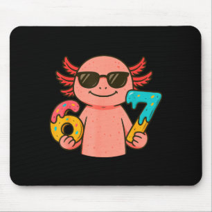 Axolotl 67 Meme Six Seven Funny Ice Cream Drip  Mouse Mat