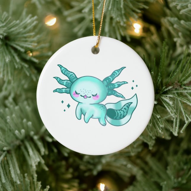 Axolotl Adorable Cute Cartoon Like Ceramic Tree Decoration (Tree)