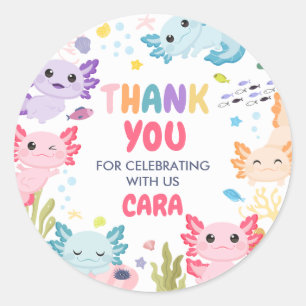 Axolotl Alotl Fun Birthday Party Classic Round Sticker