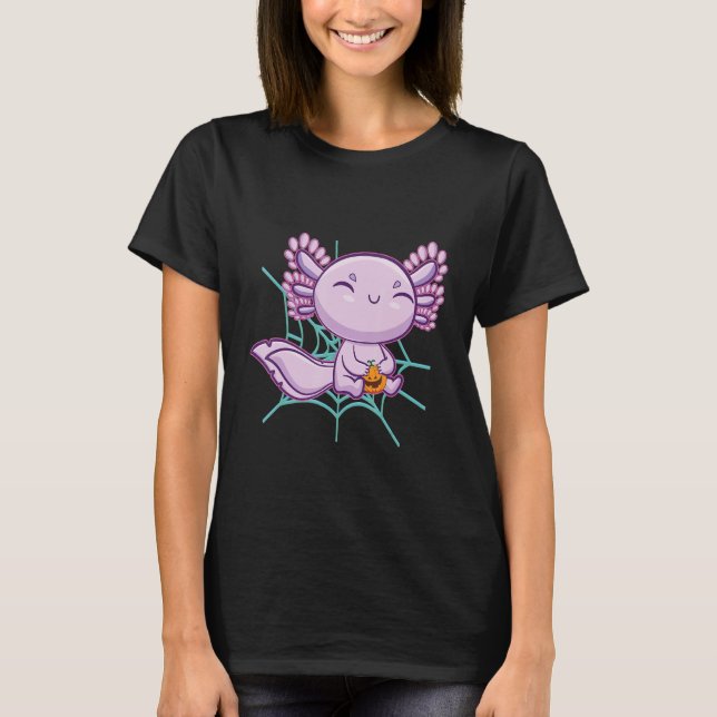 Axolotl Ambystoma Mexicanum Halloween Walking Fish T-Shirt (Front)