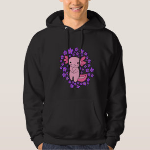 Axolotl and Flowers Hoodie