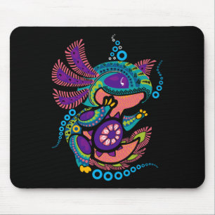 Axolotl Art Aztec Mexican Salamander Mexico Cinco  Mouse Mat