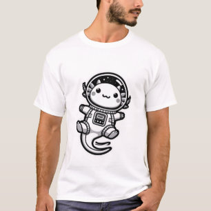 Axolotl Astronaut – Cute Space Illustration with C T-Shirt