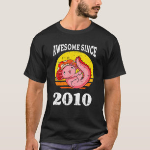 Axolotl Awesome Since 2010 12Th Birthday 12 Years T-Shirt