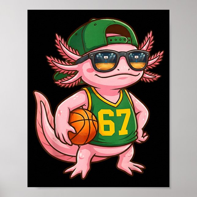 Axolotl Basketball 67 Gen Alpha Slang Srts Men Boy Poster (Front)