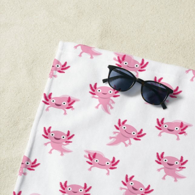 Axolotl Beach Towel (In Situ)
