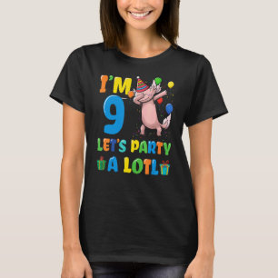 Axolotl Birthday As 9th Birthday 9 Years Old Ninth T-Shirt