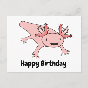 Axolotl Birthday Funny Cute Postcard