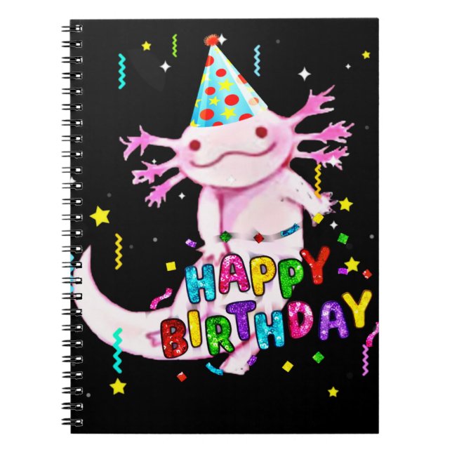 Axolotl birthday notebook (Front)