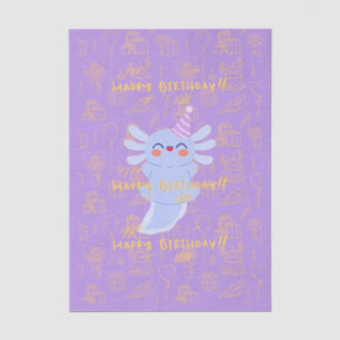 Axolotl birthday tissue paper