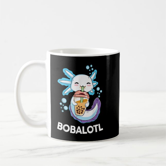 Axolotl Boba Bubble Tea Kawaii Anime Japanese Kids Coffee Mug (Left)