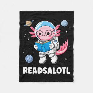 Axolotl books readsalotl reading bookworm boys fleece blanket