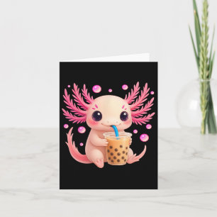 Axolotl Bubble Bo Tea Anime Cute Kawaii Teen Girls Card