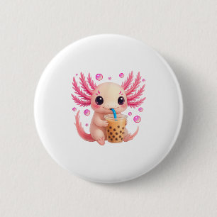 Axolotl Bubble Boba Tea Anime Cute Kawaii Teen Gir 6 Cm Round Badge