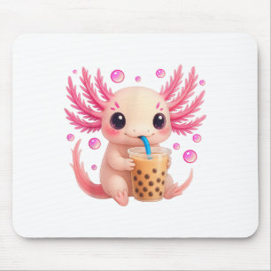 Axolotl Bubble Boba Tea Anime Cute Kawaii Teen Gir Mouse Mat
