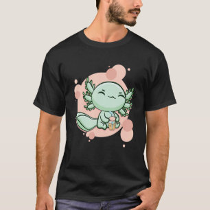 Axolotl Bubble Tea Ambystoma Mexicanum Walking Fis T-Shirt