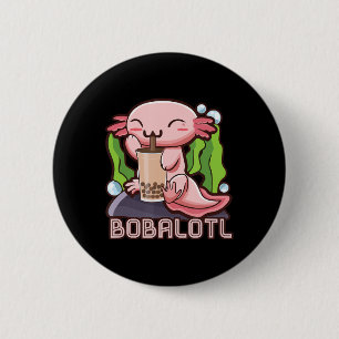 Axolotl Bubble Tea Girls Teens Women Kawaii Anime  6 Cm Round Badge