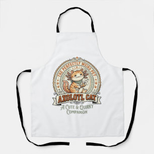 Axolotl Cat Axolotl Cute Weird Pet Cat Vintage Vec Apron