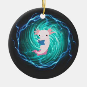 Axolotl ceramic tree decoration