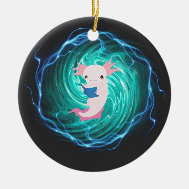 Axolotl  ceramic tree decoration (Front)