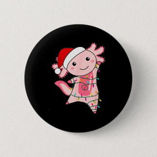 Axolotl Christmas Fairy Light Christmas Axolotl  6 Cm Round Badge