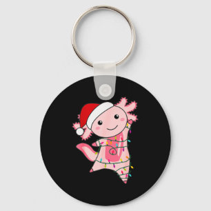 Axolotl Christmas Fairy Light Christmas Axolotl  Key Ring