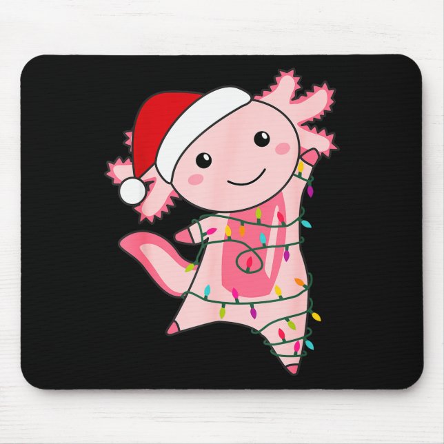 Axolotl Christmas Fairy Light Christmas Axolotl  Mouse Mat (Front)