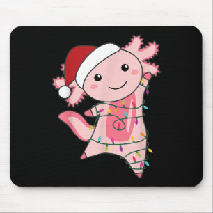 Axolotl Christmas Fairy Light Christmas Axolotl Mouse Mat
